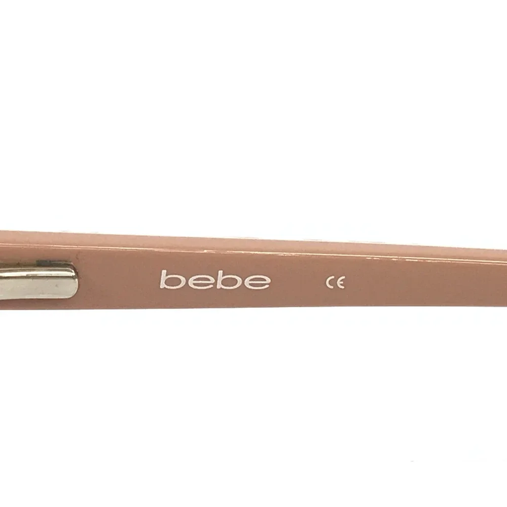 Bebe Eyeglasses Frames BB5163 650 BLUSH CRYSTAL White Cat Eye Full Rim 55-17-135